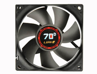 LEPA 80 x 25mm High Performance Cooling Fan with BOL Bearing, Variable Speed Adapter - Quiet PC Case Fan for Gaming Computers, Workstations & Home Office Desktops (Model LP 70D08R)