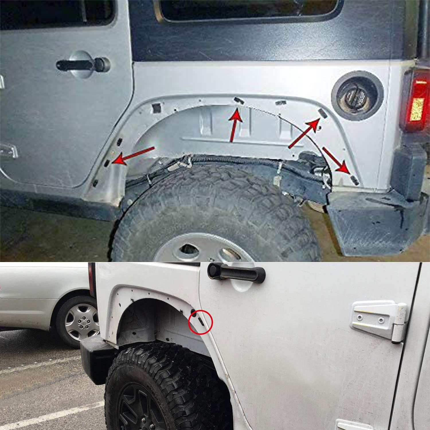 20 Pcs Fender Flare Retainer Clips for Chrysler 68039280-AA & Jeep 55157055-AA | Compatible with Jeep Wrangler JK Unlimited & Liberty | Replacement for Auveco 20887 | Durable Plastic Wheel Fender Rocker Panel Clips | Perfect for Off-Roading & Vehicle Maintenance