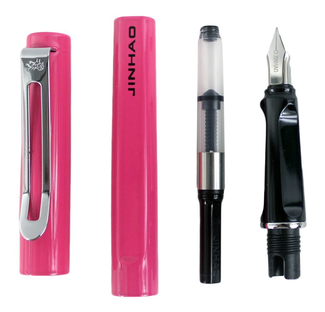 Classic Plastic Fountain Pen - Vibrant Colors, Elegant Gift Box with Rose - Perfect for Writing, Calligraphy, and Thoughtful Gifts