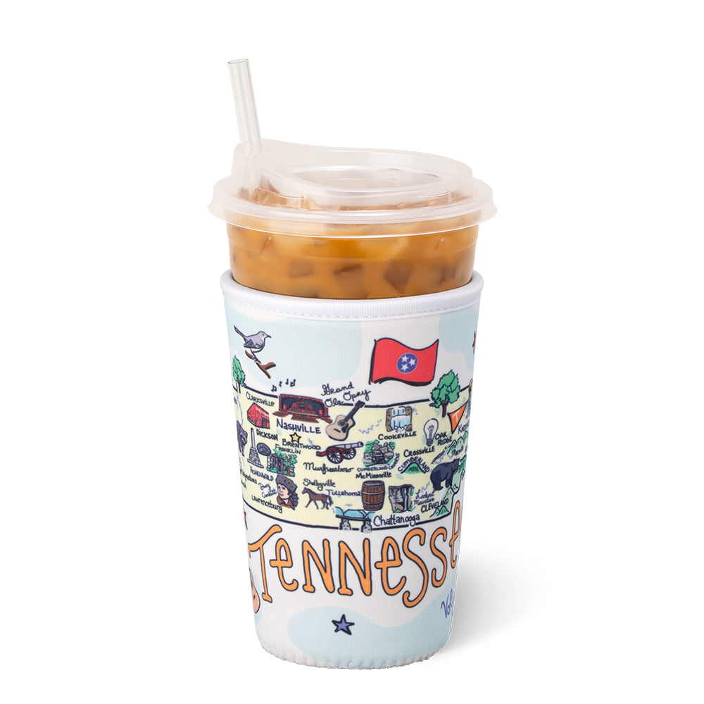 Tennessee Medium Iced Cup Coolie - Insulated Beverage Sleeve for Coffee, Tea & Cold Drinks - Perfect for Road Trips, Picnics & Outdoor Adventures