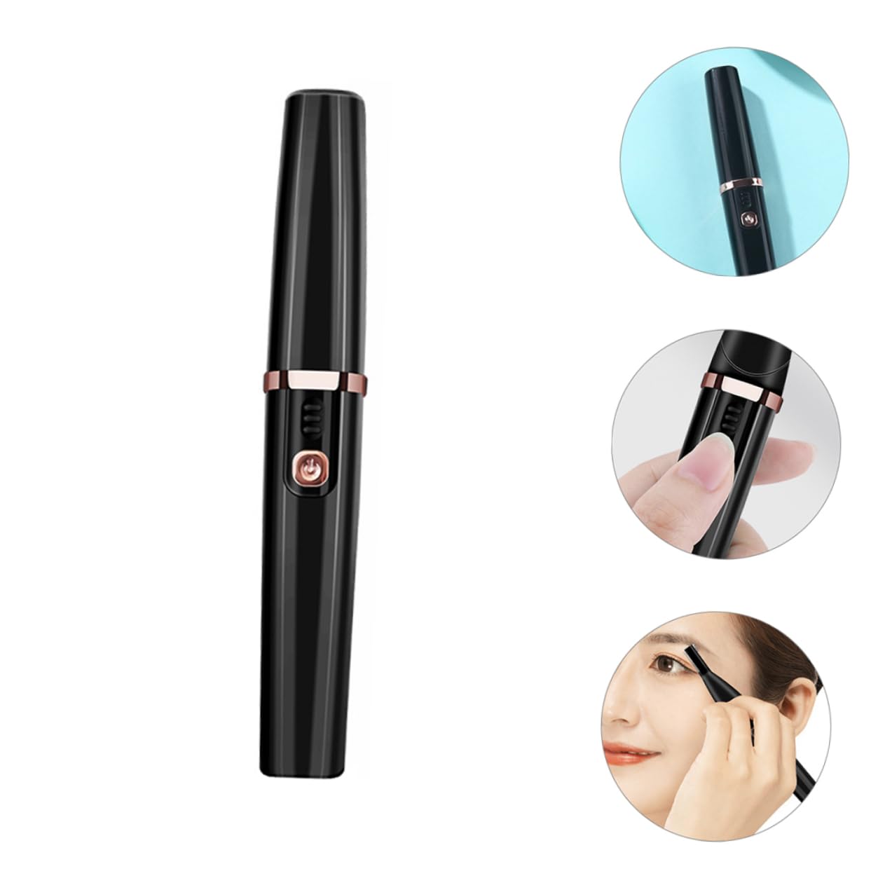 CANIGHT Electric Eyebrow Trimmer for Women - Facial Hair, Mustache & Nose Trimmer - Rechargeable Brow Shaver with Precision Blades - Black ABS Design - Perfect for Travel, Home & Salon Use