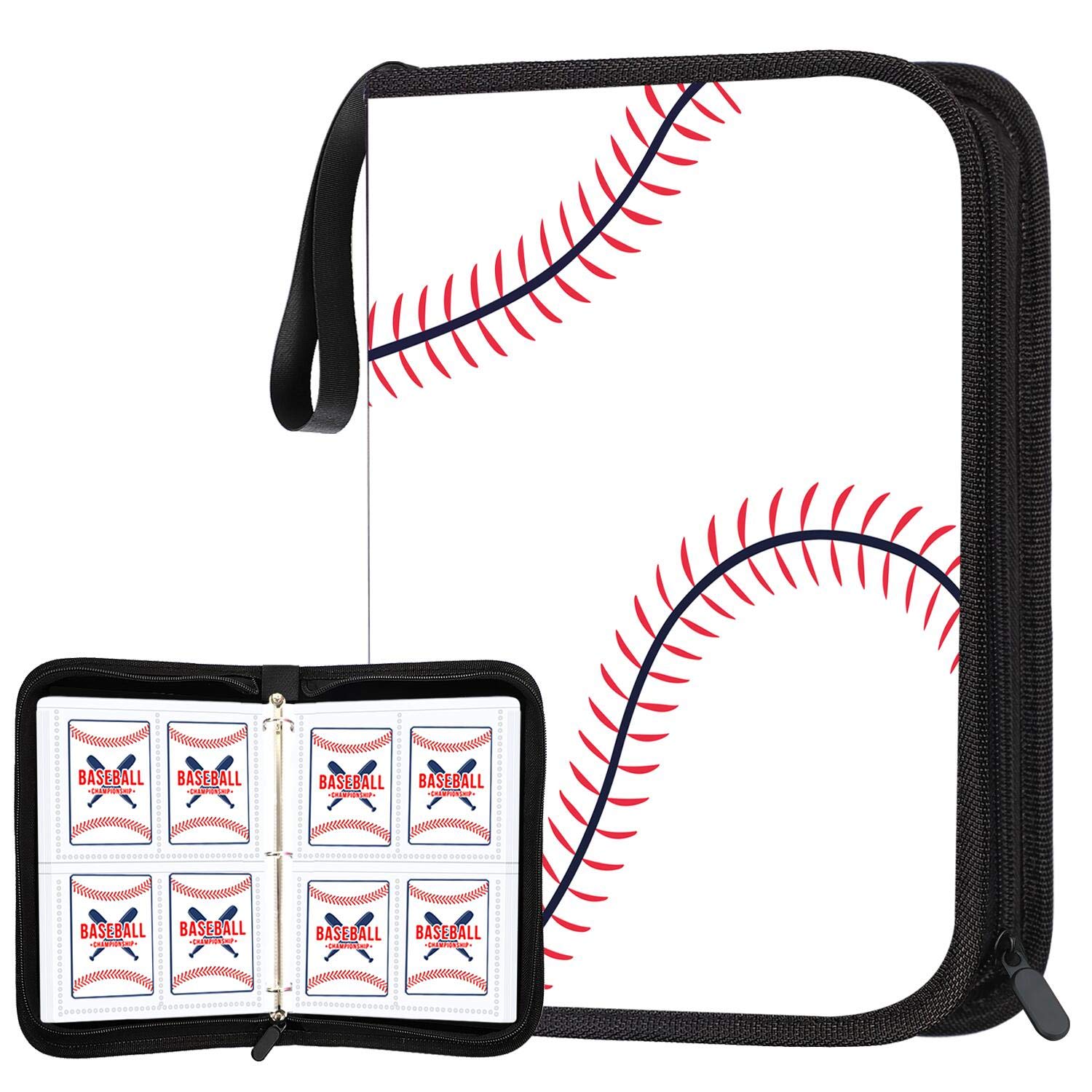 POKONBOY 400-Capacity Baseball Card Binder Sleeves - Premium Trading Card Protectors for Sports Cards, Football Cards & Collectibles | Durable Card Holder for Organizing, Displaying & Protecting Your Valuable Card Collection