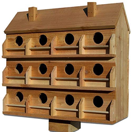 Premium Purple Martin Bird House with 12 Rooms - Durable Outdoor Birdhouse for Attracting Purple Martins - Perfect for Backyard, Garden & Nature Lovers