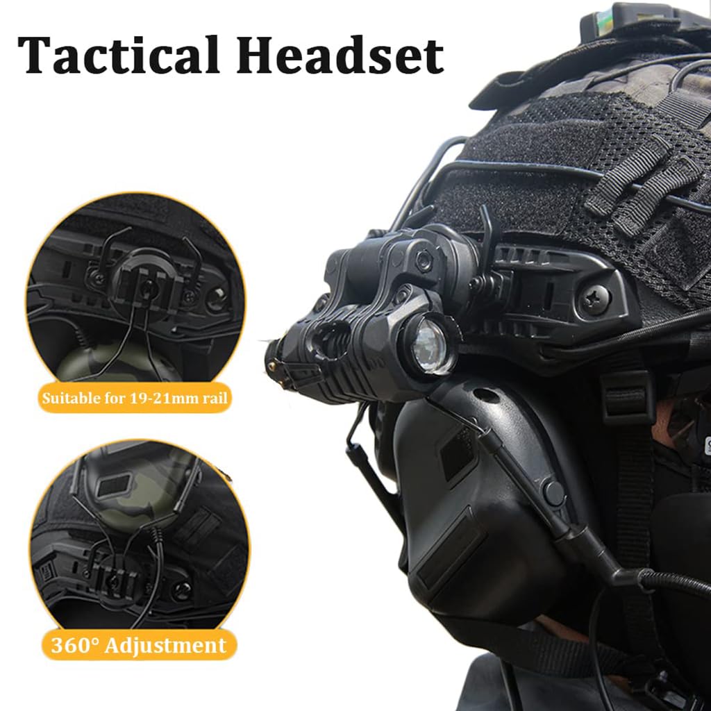 Tactical Airsoft Helmet Set - Adjustable Fast Helmet with Headset & Cover for Outdoor Paintball, Hunting, BB War Games & Cosplay | Perfect for Military Simulation, Airsoft Battles & Tactical Training