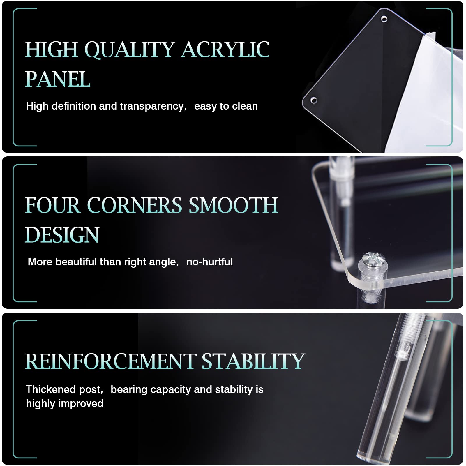 3-Tier Clear Acrylic Display Stand for Cupcakes, Perfumes, Desserts, Funko POP & Dolls - Organizer & Decorative Shelf for Retail, Bakeries & Home Decor