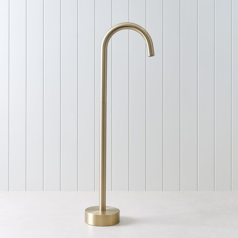 Freestanding Bath Spout Faucet - Brushed Nickel Finish - Modern Warm Water Spout for Bathtubs - Perfect for Spa-Like Bathroom Relaxation