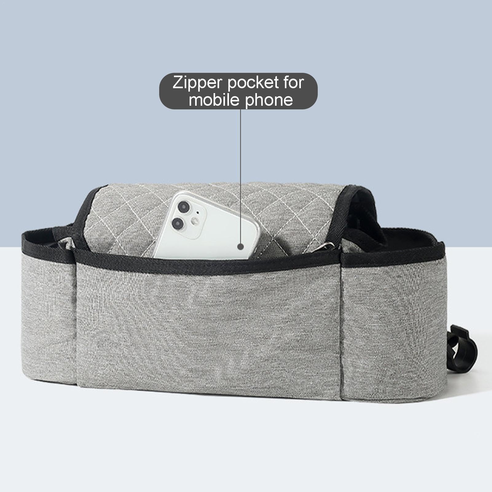 **Stroller Organizer Bag - Waterproof Diaper Storage & Accessories Pouch for Baby Strollers, Wheelchairs & Prams | Perfect for Diapers, Wipes & Baby Essentials (Ideal for Travel, Shopping & Daily Outings)**