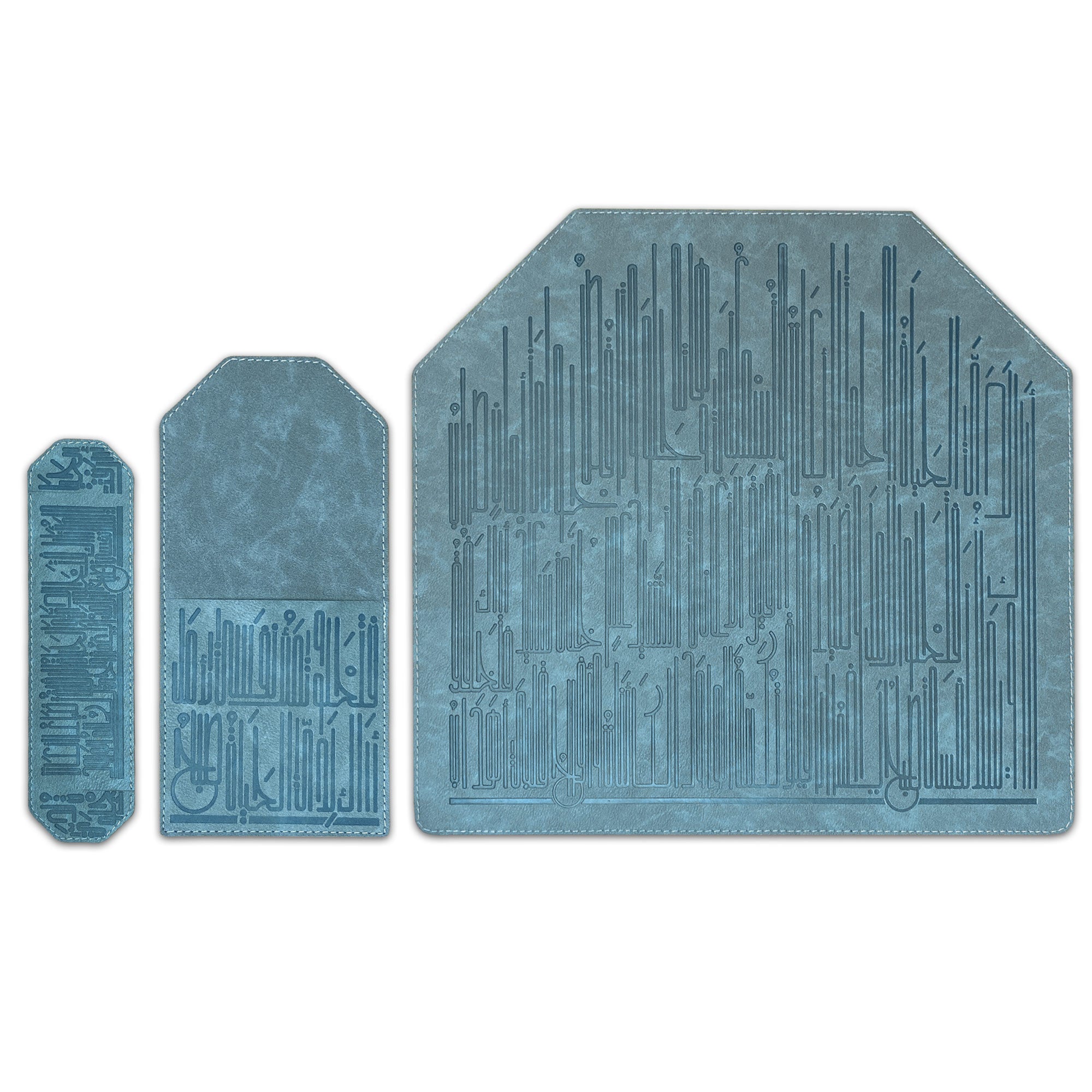 Dimlaj Hayat 18-Piece Table Accessories Set in Stone Blue - Elegant Dining Decor for Home, Restaurant & Party Settings