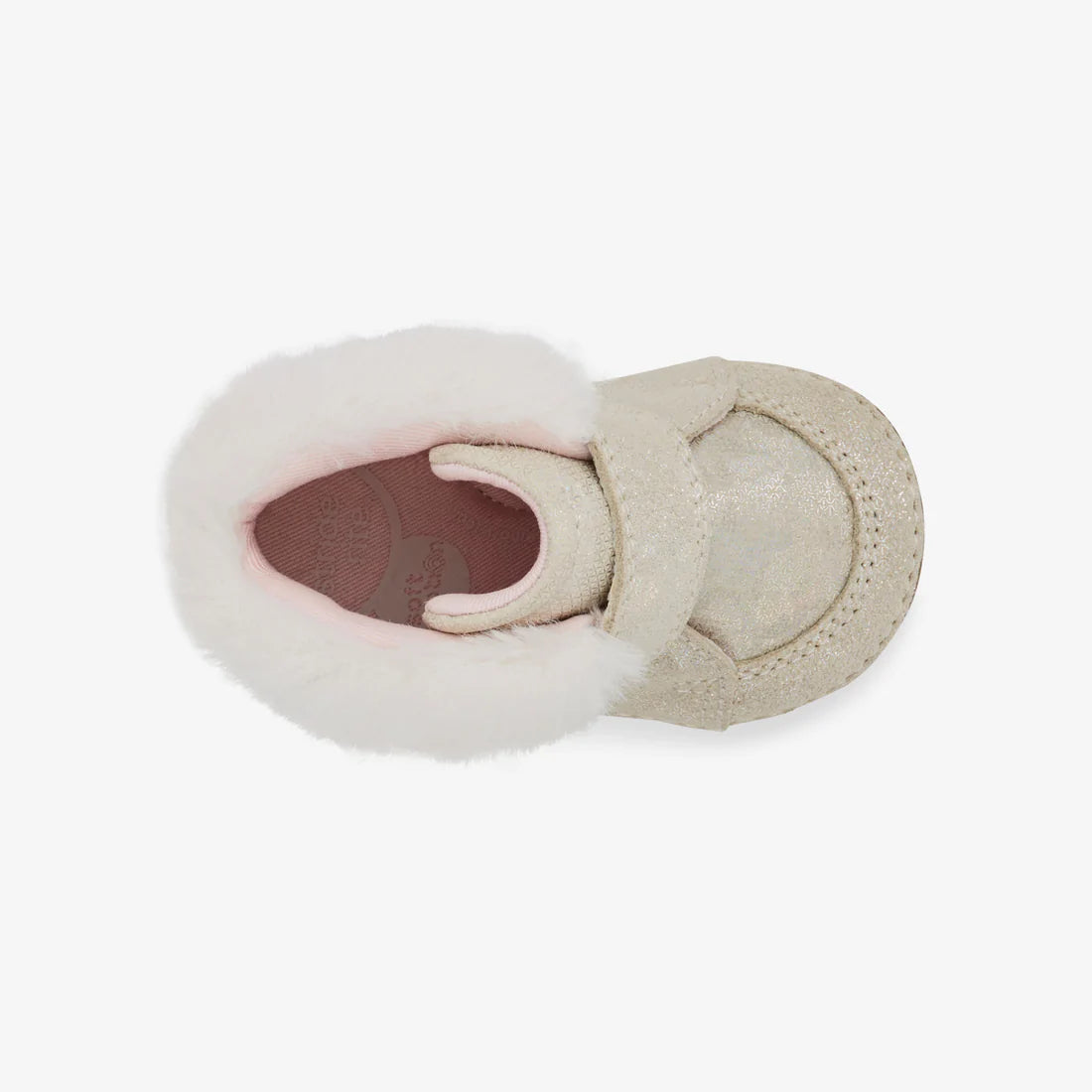 Stride Rite Champagne Mateo Soft Motion Baby Boots - Comfortable First Walking Shoes for Infants & Toddlers - Perfect for Indoor Play, Outdoor Adventures & Special Occasions
