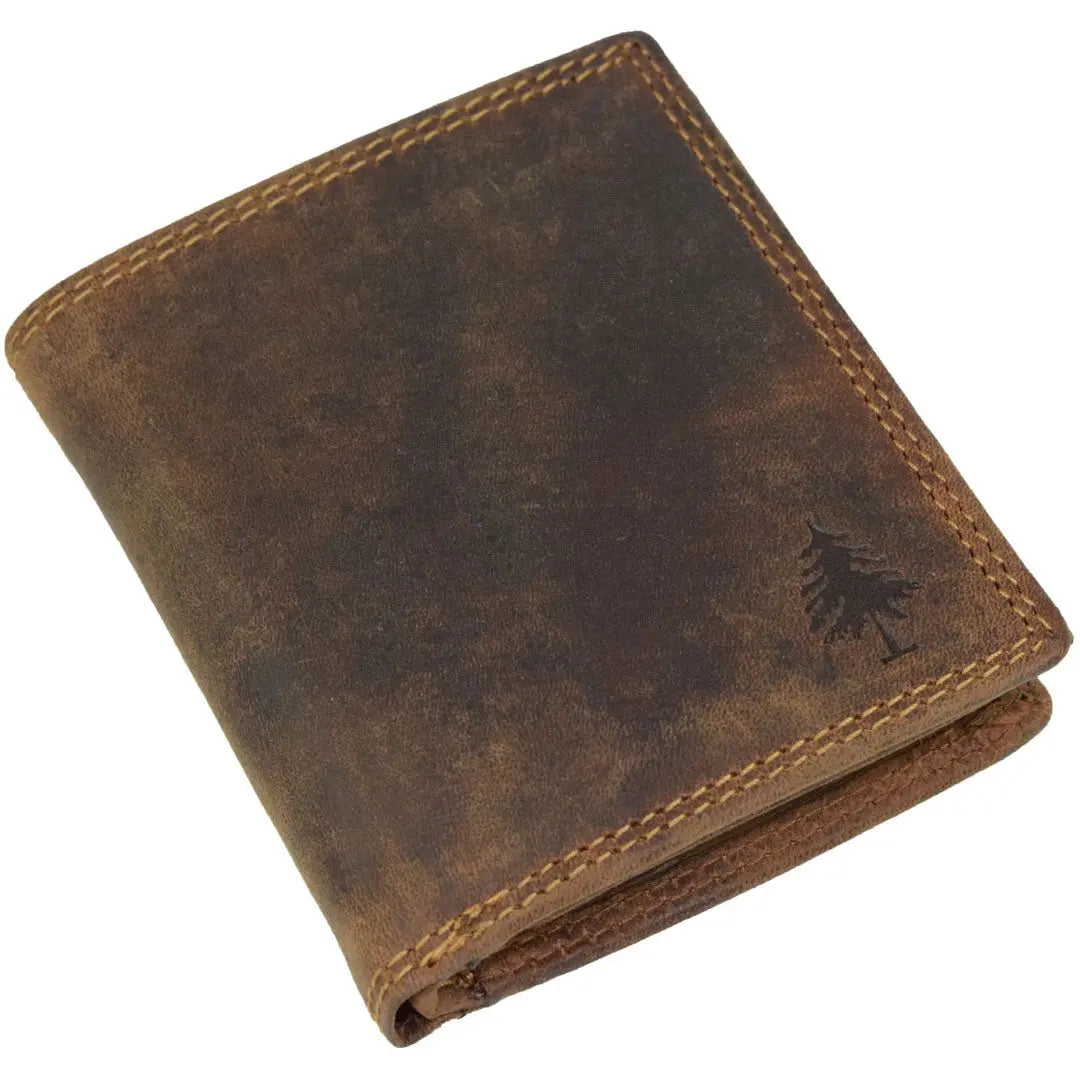 Premium Greenwood Leather Tyler Wallet for Men - Slim RFID Blocking Bifold Wallet - Perfect for Everyday Use, Travel & Business