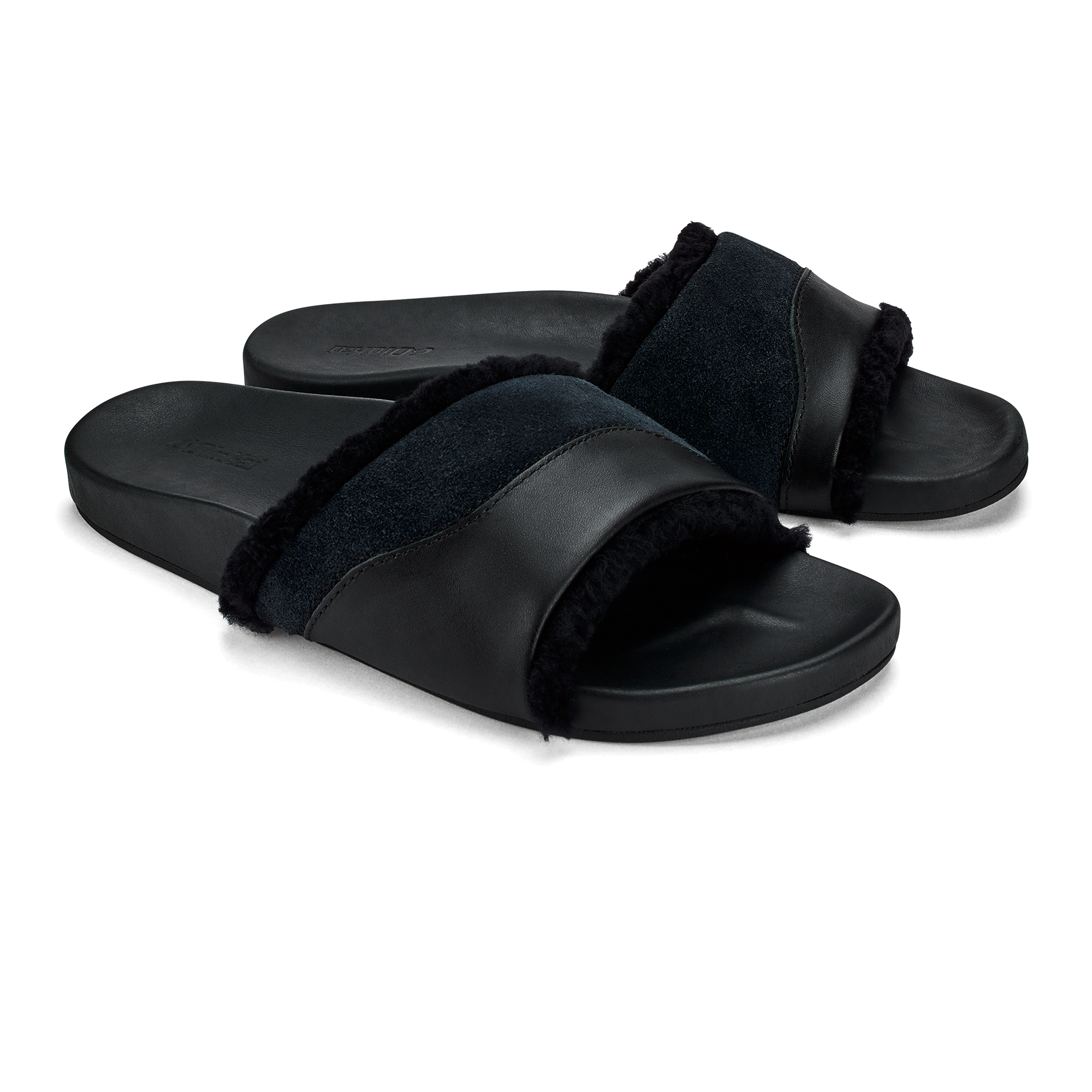 Hala Slide Sandals for Women - Black Comfortable Beach Slides - Perfect for Pool, Beach, and Summer Outdoor Activities
