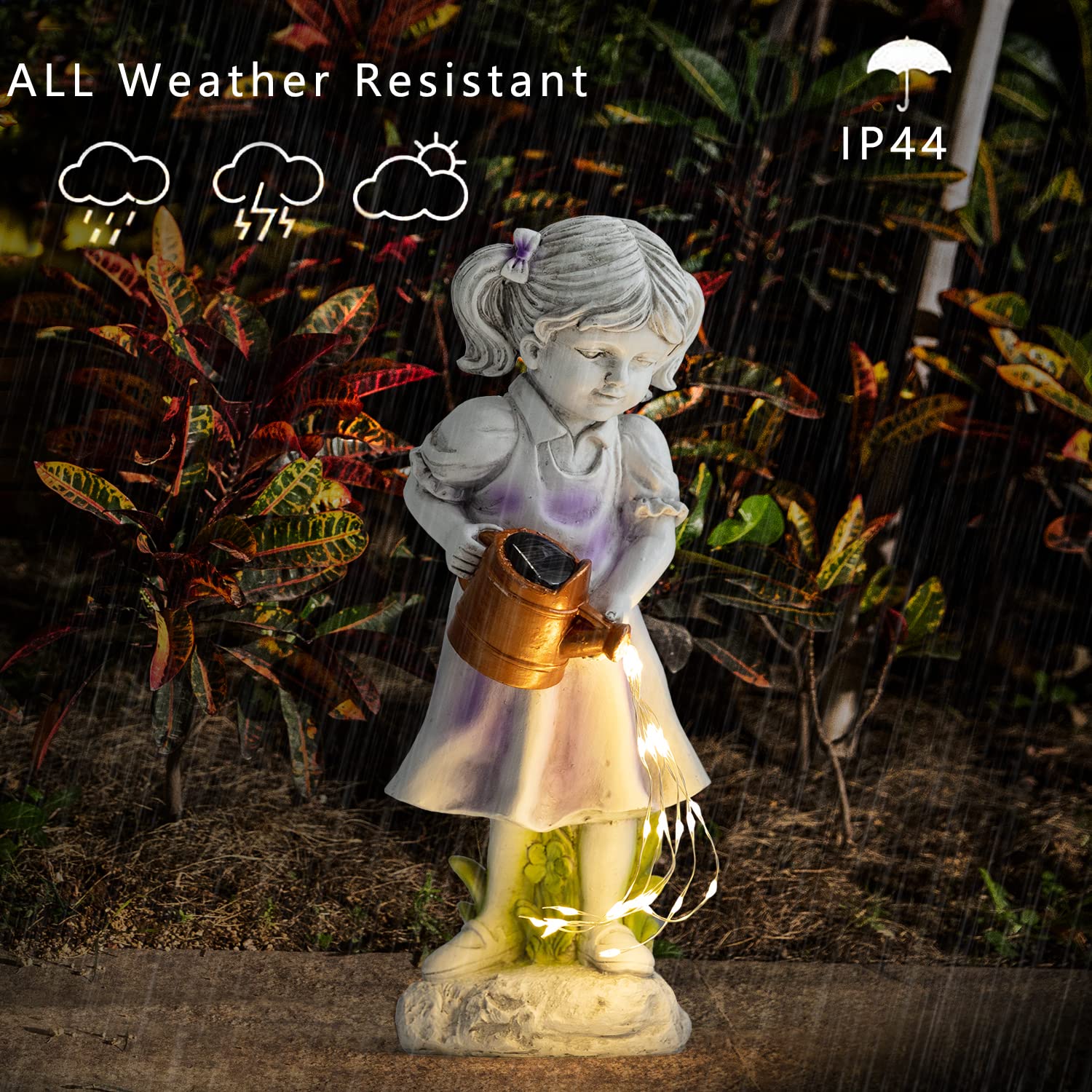 Solar Powered Fairy Garden Statues - Waterproof Resin Angel Figurines with LED Lights for Outdoor Decor, Yard Art, Patio, Lawn & Balcony | Perfect Mother's Day Gift & Housewarming Present | Ideal for Garden Parties, Wedding Decor & Backyard Landscaping