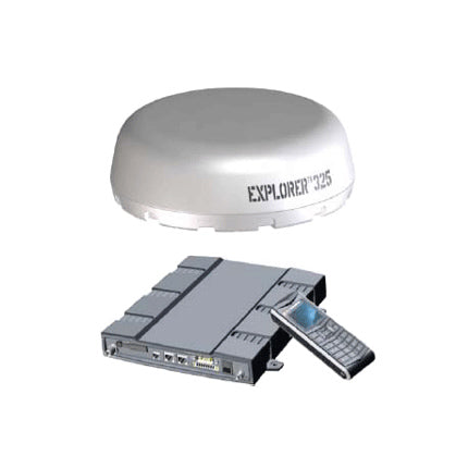 Cobham Explorer 325 BGAN Satellite Terminal Without IP Handset - Portable Satellite Internet for Remote Work, Emergency Communications & Off-Grid Connectivity