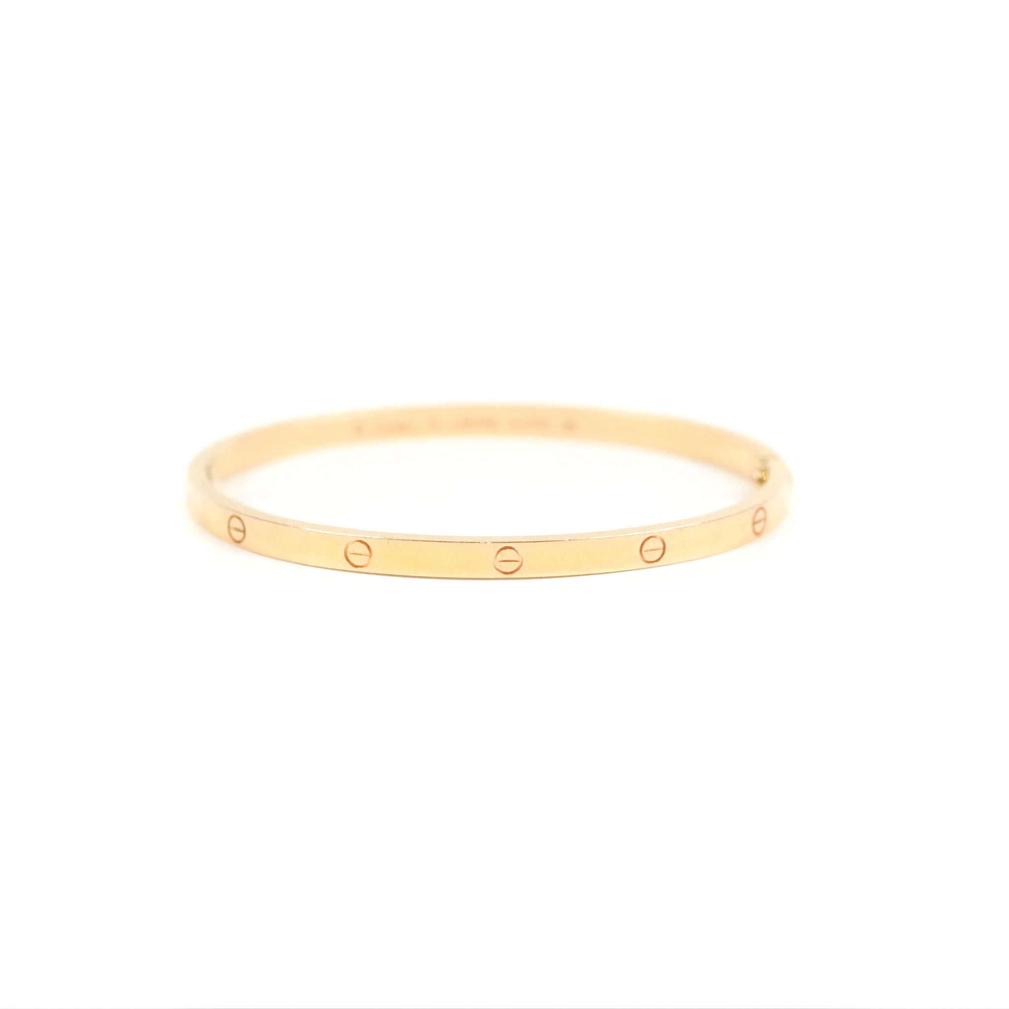 Cartier Small Love Bracelet 18K Rose Gold Size 17 - Luxury Jewelry Gift for Women, Anniversary & Valentine's Day