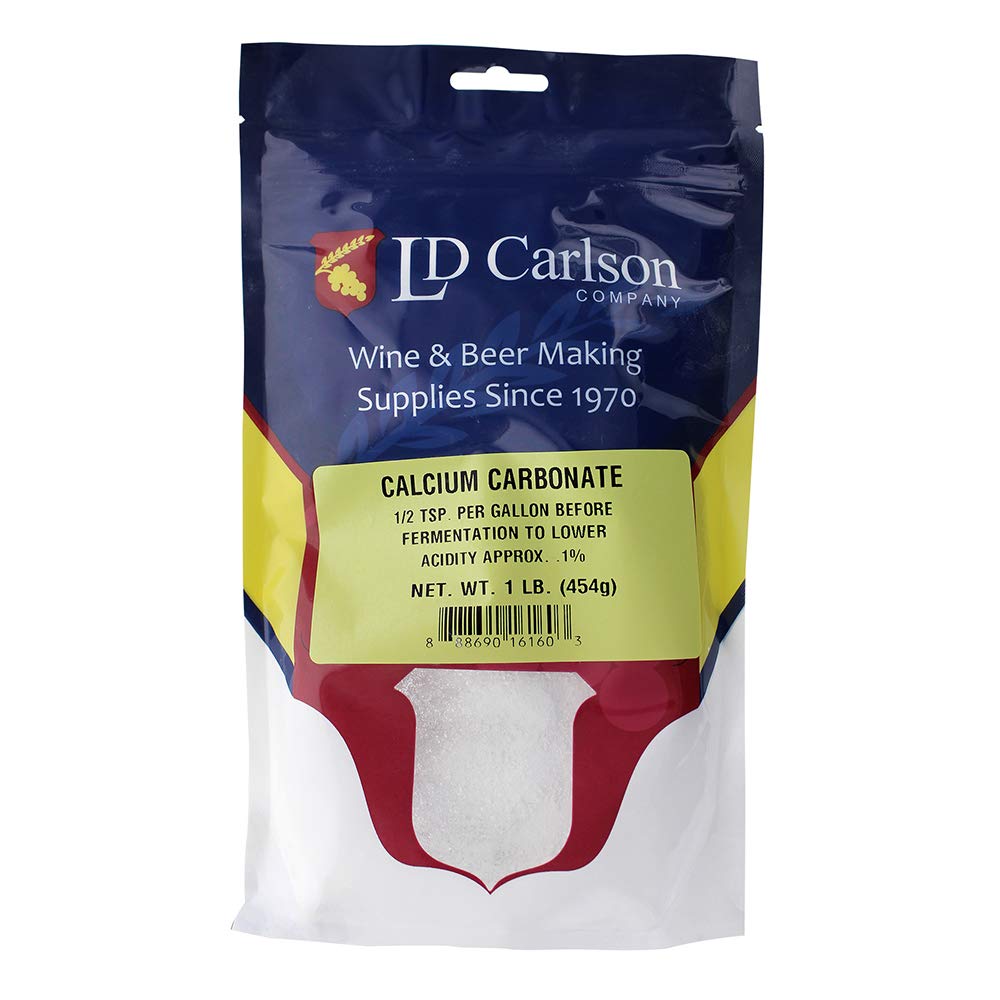 LD Carlson 6160A Food Grade Calcium Carbonate (Chalk) Powder - 1 lb Bulk for Baking, Brewing & Winemaking | Perfect for DIY Chalk Paint, Antacid & Soil Amendment