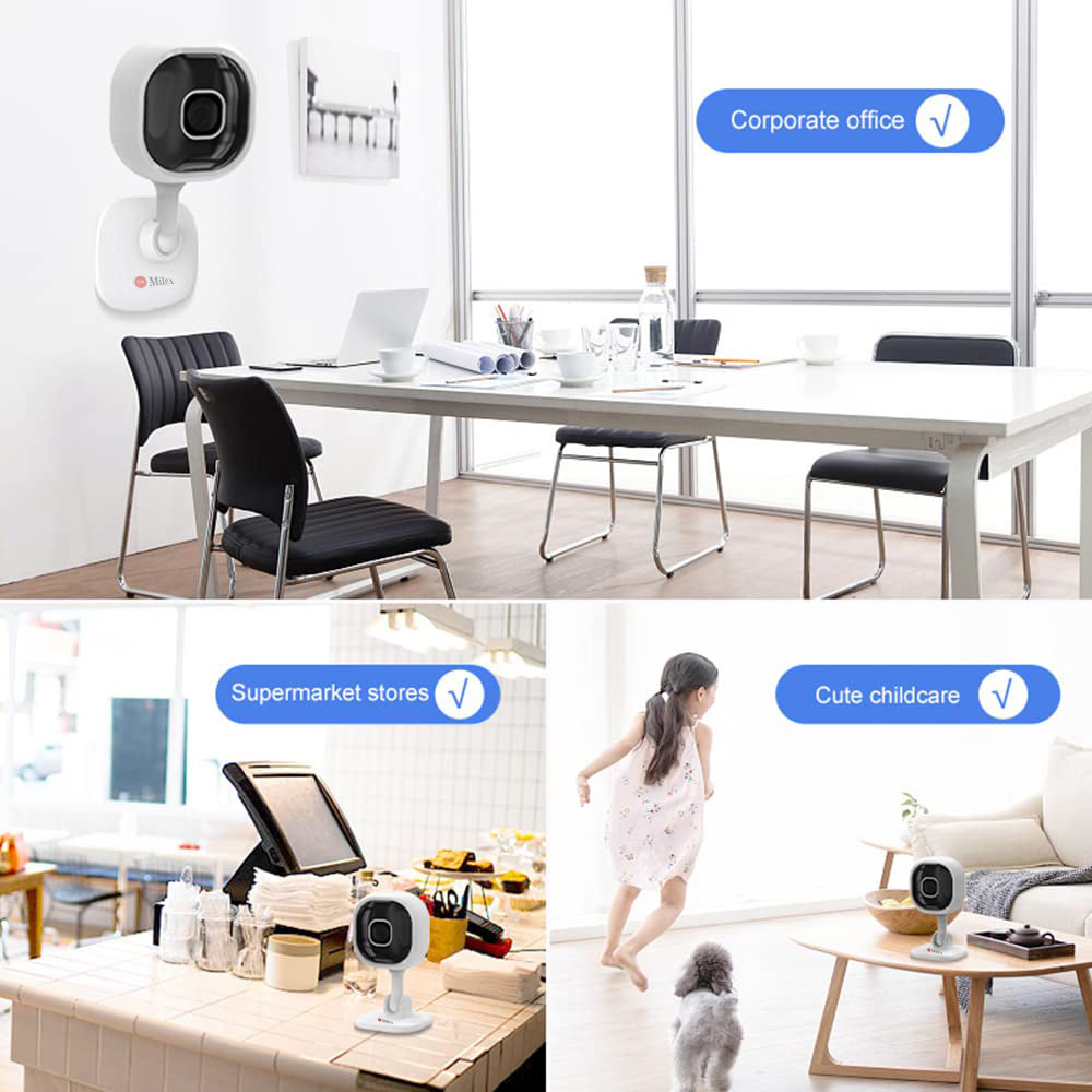 Milex 2-Way Infrared Security Camera System - 4 Pack for Home & Family Protection - Indoor/Outdoor Night Vision, Motion Detection - Perfect for Monitoring Kids, Pets, and Property Security