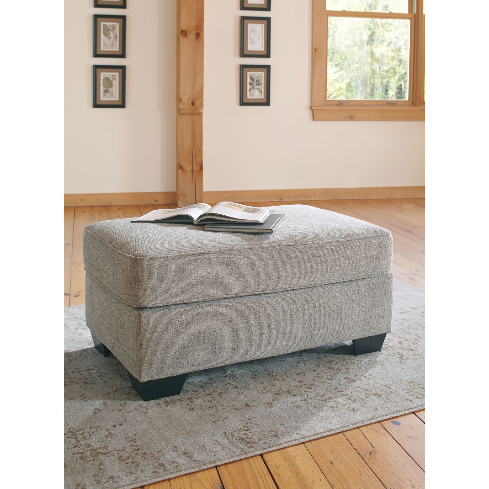 Belcampo Premium Ottoman - Luxury Leather Footrest, Modern Living Room Furniture for Home & Office - Perfect for Relaxing, Reading & Decorating