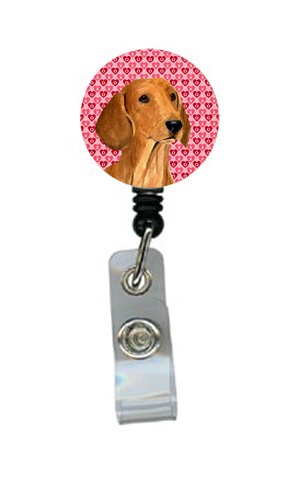 Dachshund Retractable Badge Reel & ID Holder with Secure Clip - Perfect for Nurses, Teachers, and Office Professionals