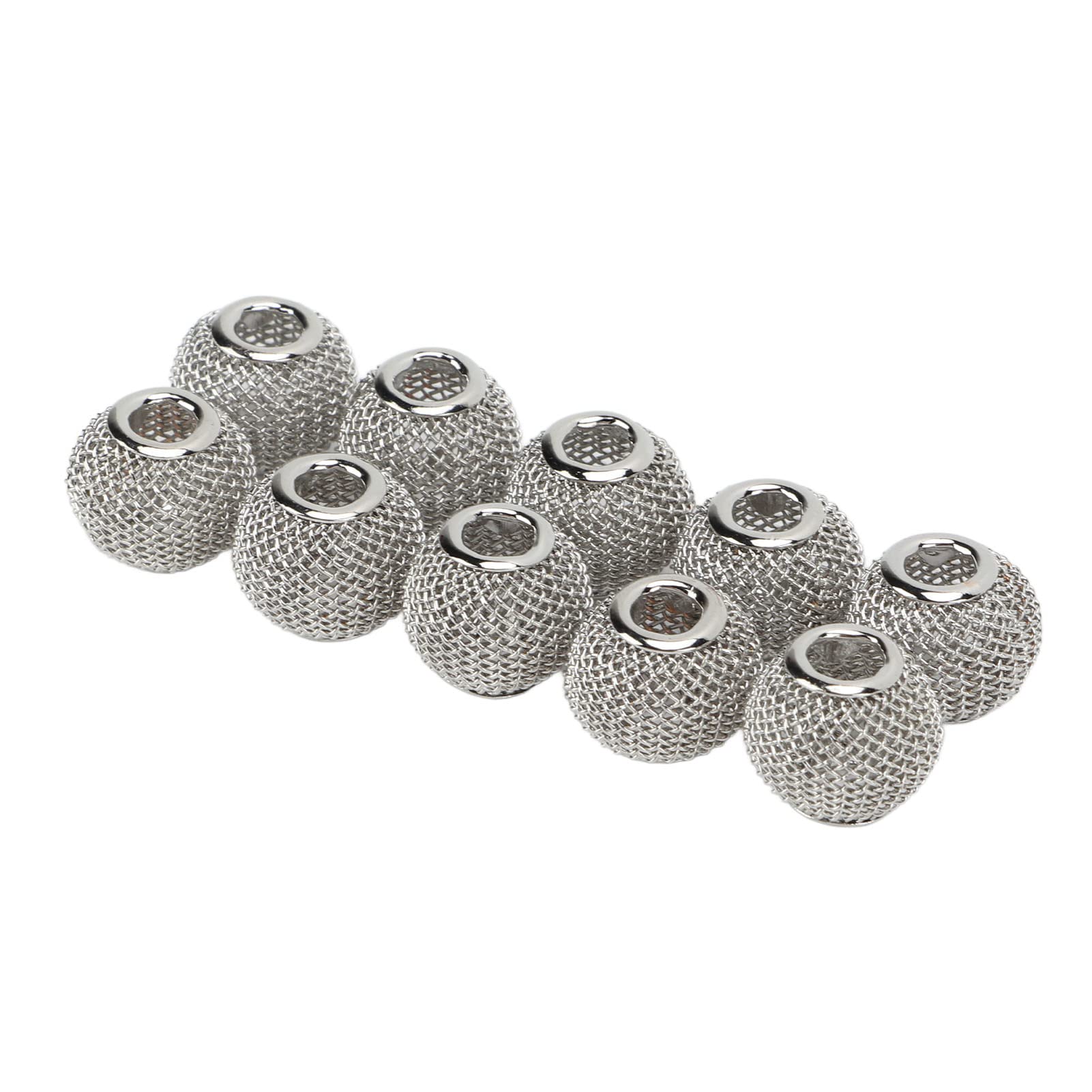 10x12x4.5mm Gold Plated Hollow Spacer Beads - Classic Round Jewelry Making Beads for Necklaces & Bracelets (White) - DIY Craft Supplies for Handmade Jewelry Design