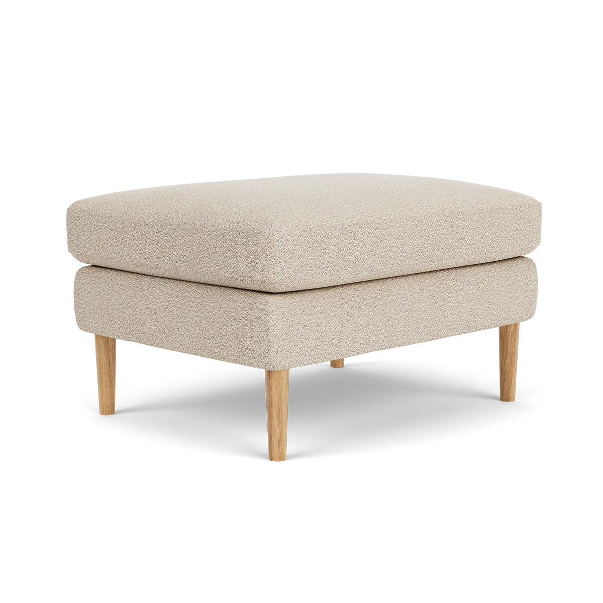 Astha Boucle Ottoman Stool - Round Tufted Pouf with Removable Cover, Modern Footrest for Living Room, Bedroom & Nursery - Soft and Stylish Home Decor Accent