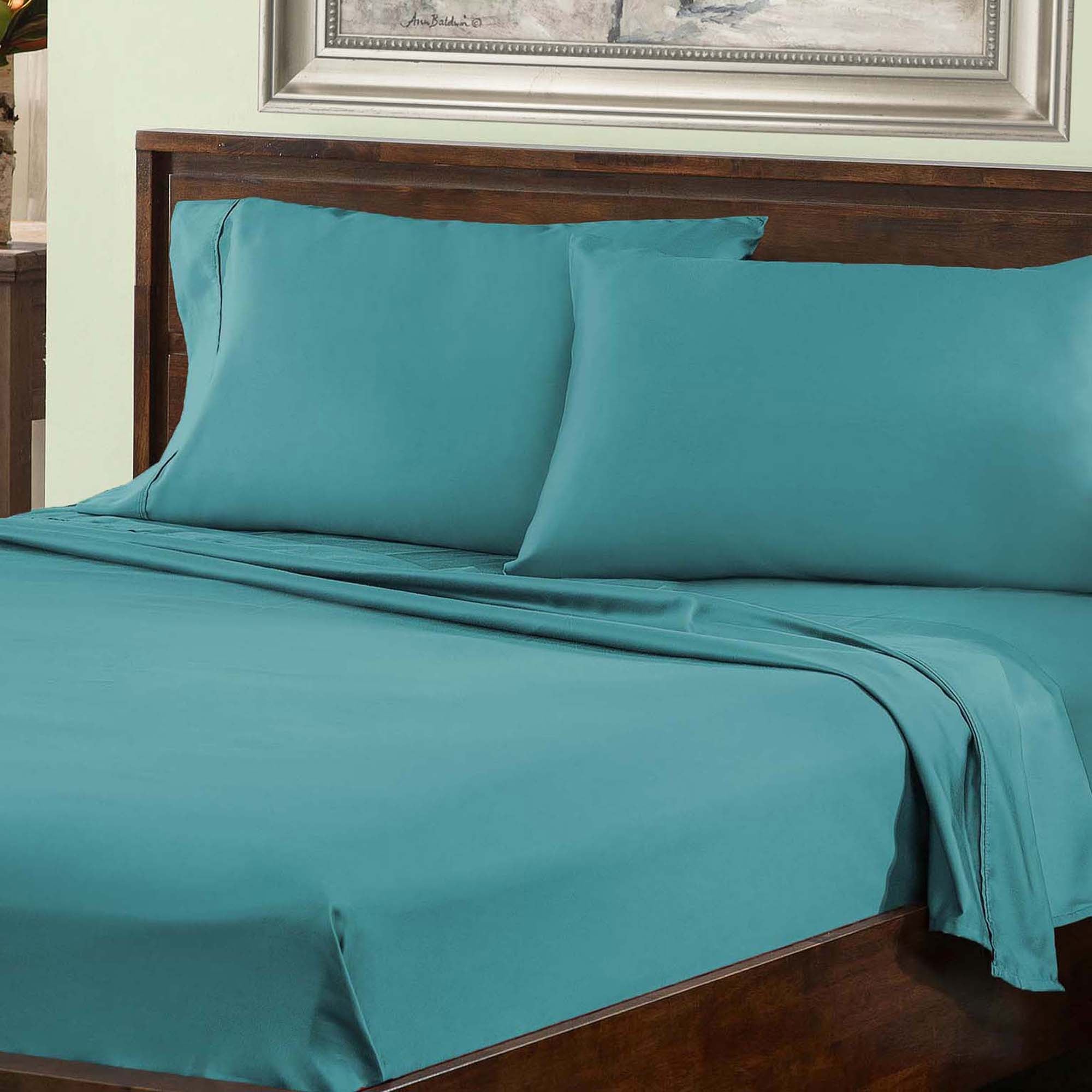800 Thread Count Cotton Blend Deep Pocket Sheet Set - Ultra Soft & Breathable Bed Sheets for Queen & King Size Beds - Perfect for Luxury Hotels & Home Bedroom Decor