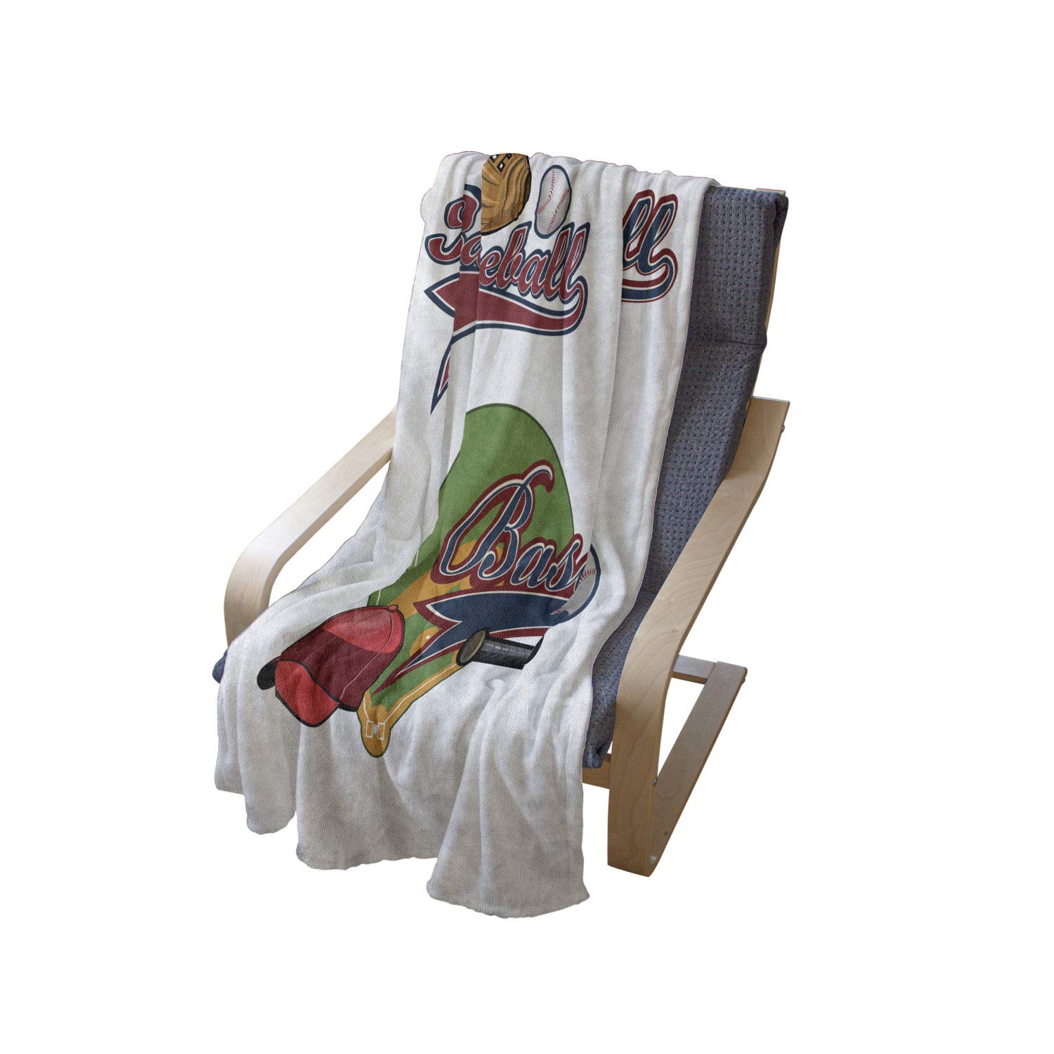 Ambesonne Baseball Sports Throw Blanket - 60