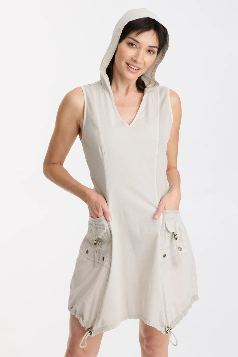 Falco Hooded Dress for Women - Center Stage Pigment Dye Long Sleeve Fashion Dress | Perfect for Casual Wear, Date Night & Fall Outfits