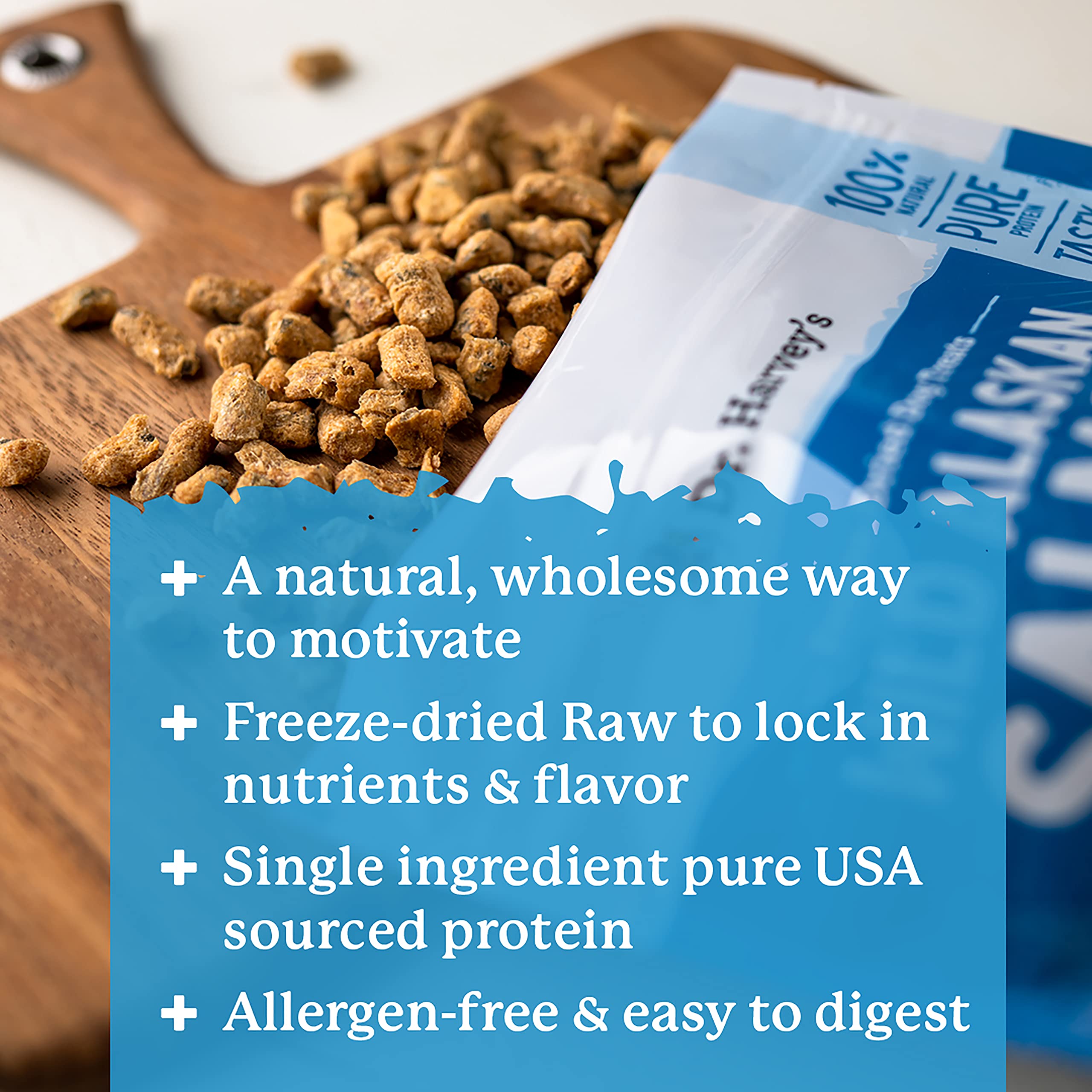Premium Freeze-Dried Wild Alaskan Salmon Dog Treats - All-Natural Training Rewards with Real Salmon Meat - 7oz Pack of 3 - Perfect for Obedience Training & Healthy Snacking