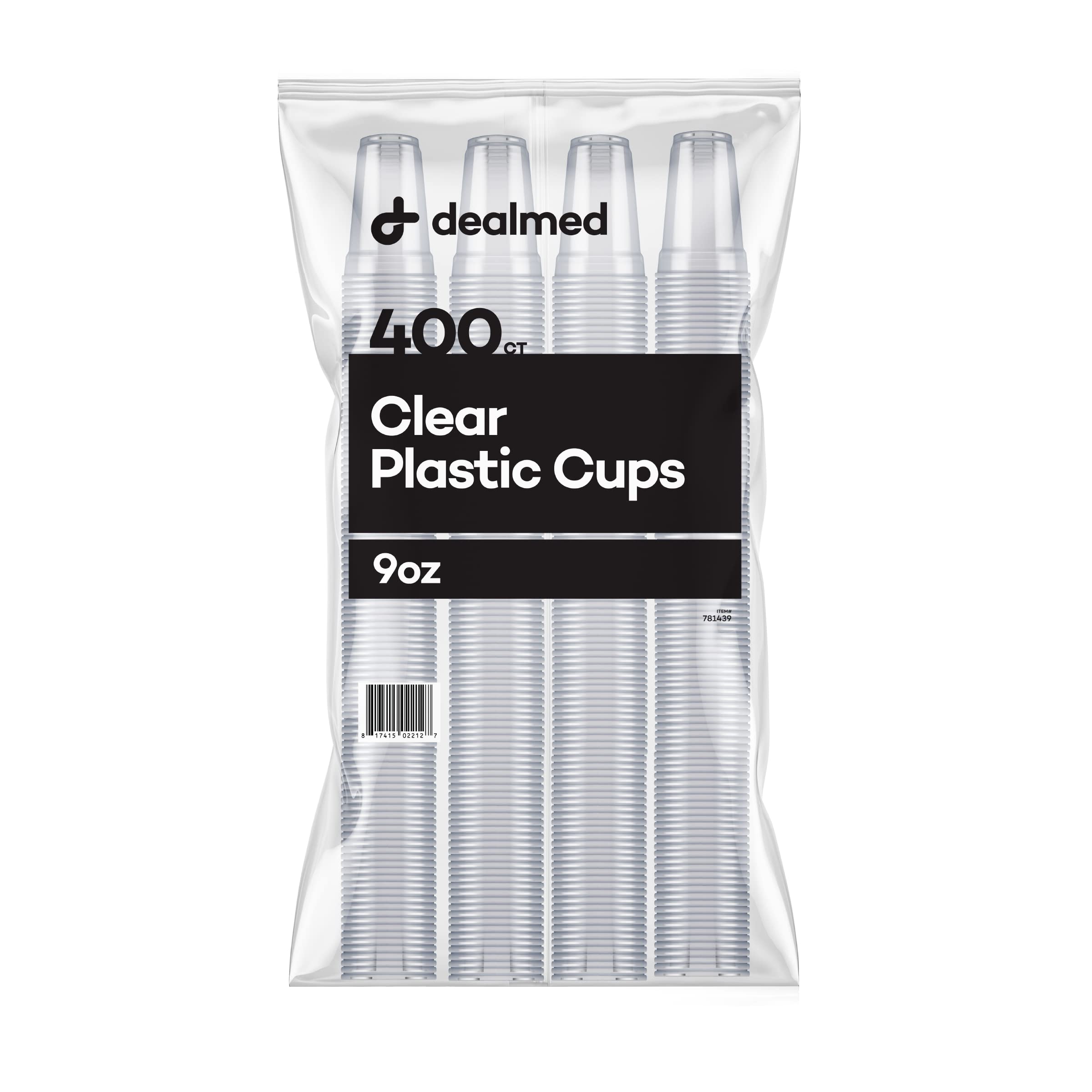 Dealmed 9 oz. Disposable Plastic Cups - 100% Recyclable Drinking Cups for Doctor Offices, Hospitals, Schools & Home Use (Pack of 400) | Perfect for Medical Clinics, Parties, Offices & Daily Hydration