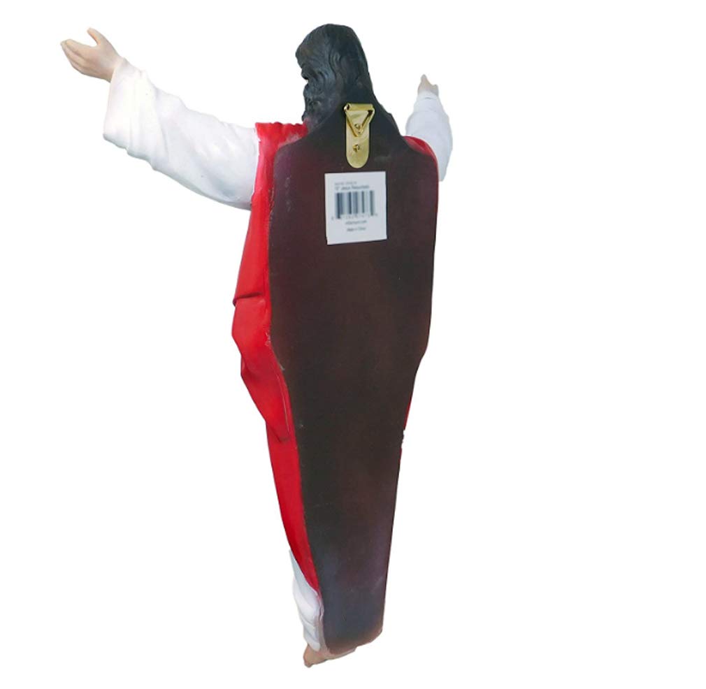 GCK 16 Inch Risen Resurrection of Jesus Christ Wall Statue - Jesus Resucitado Sculpture - Religious Home Decor for Church, Living Room & Prayer Space