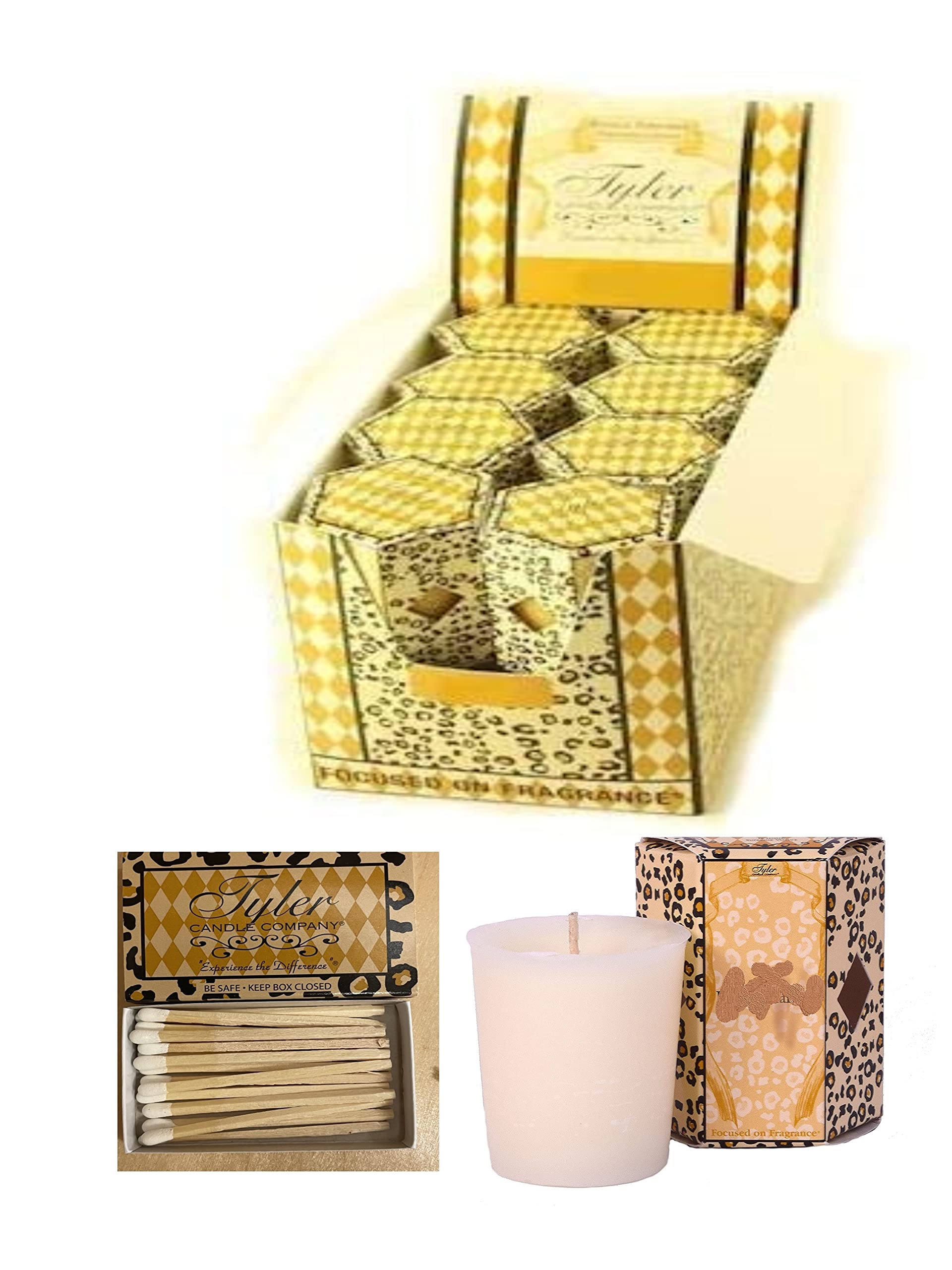 Tyler Candle 15-Hour Scented Votive Candles 2.0 Oz Set of 4 - High Maintenance Fragrance (8-Pack or 16-Pack with Free Matches) for Home Decor, Romantic Dinners & Relaxing Bath Time