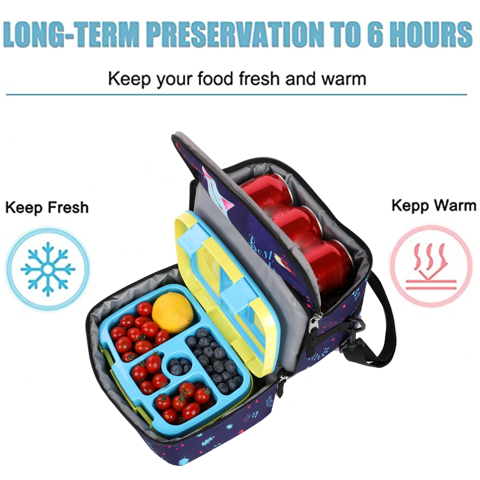 Seastig 18in Rolling Backpack for Kids - Double Handle Wheeled Backpack with Lunch Bag Set | School, Travel & Daily Use for Boys & Girls