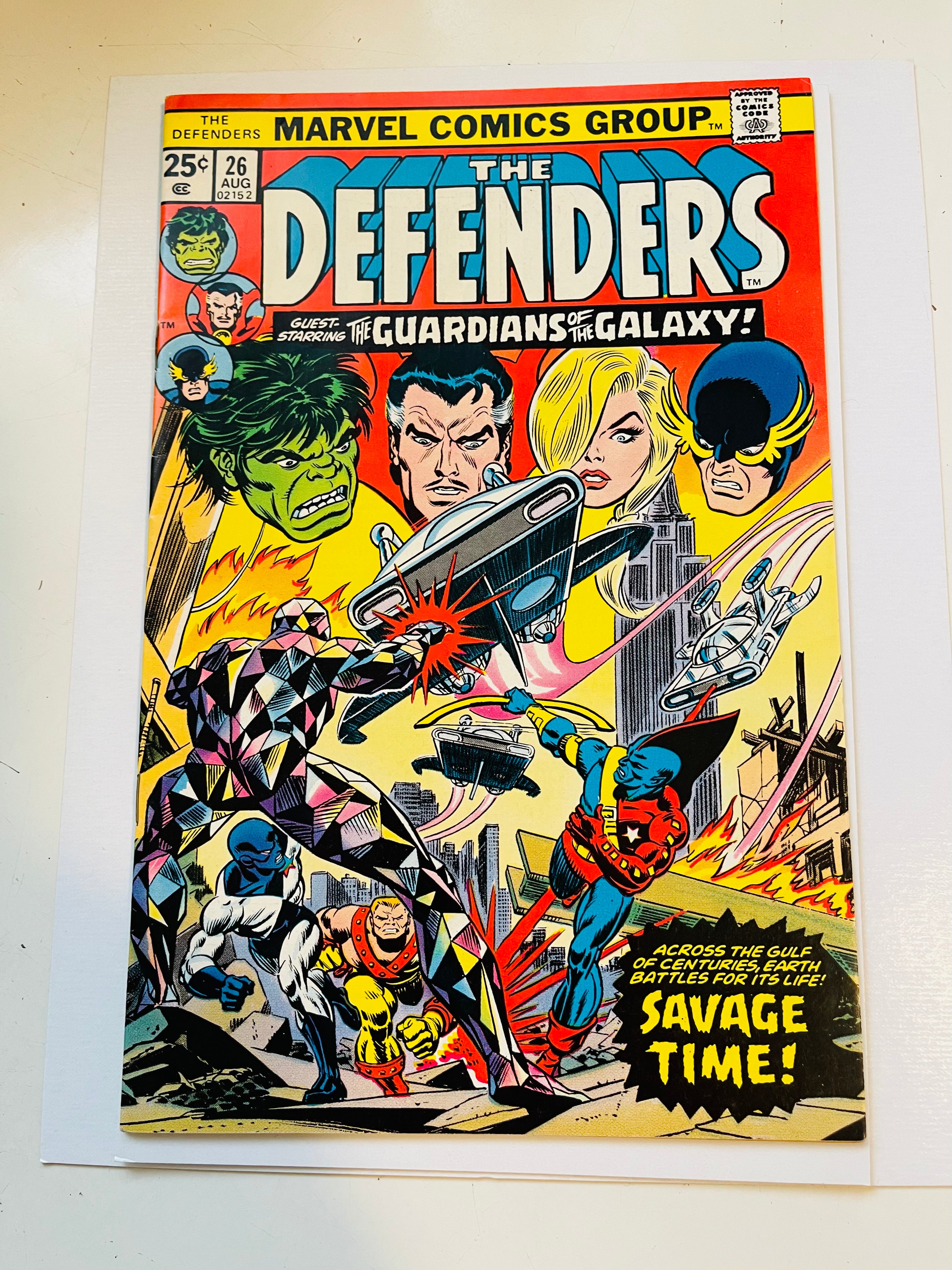 Defenders #26 Comic Book Featuring Guardians of the Galaxy | Rare Marvel Collectible for Superhero Fans & Comic Book Enthusiasts | Perfect for Display, Collection, and Investment