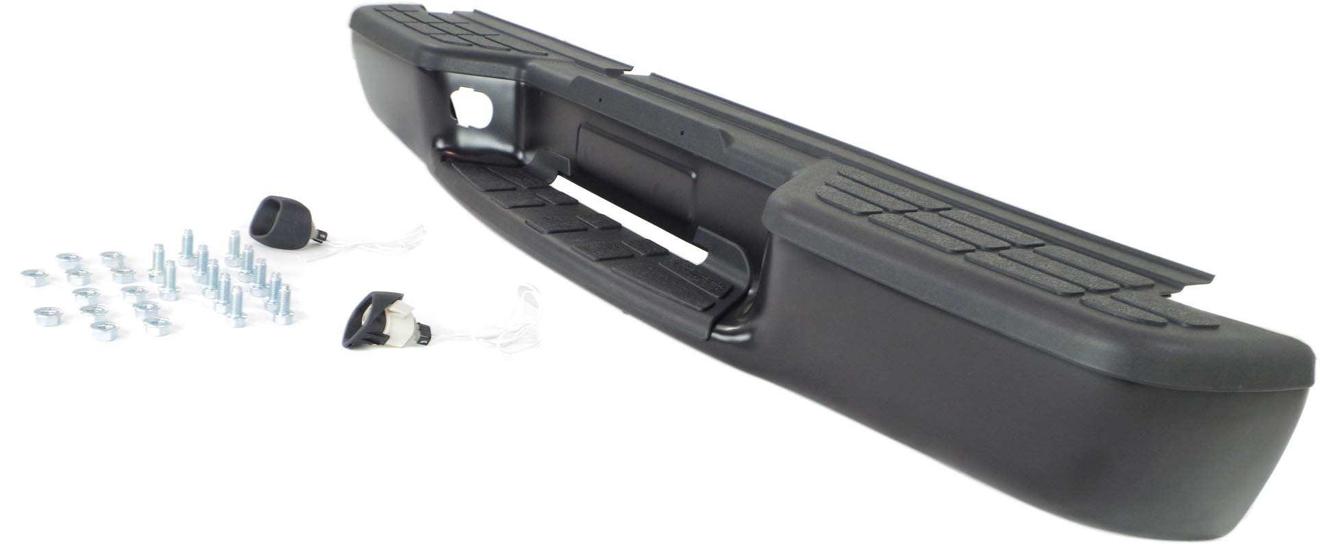 Garage-Pro Heavy Duty Step Bumper for 1998-2004 Chevy S10 Pickup | Powder Coated Black Steel Fleetside Bumper | Perfect for Towing, Loading & Off-Road Protection