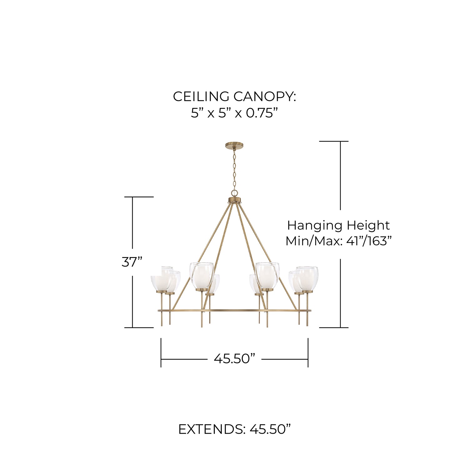 Elegant Anderson Crystal Chandelier - Modern Ceiling Light Fixture for Dining Room, Living Room & Bedroom | Perfect for Home Decor & Wedding Venues