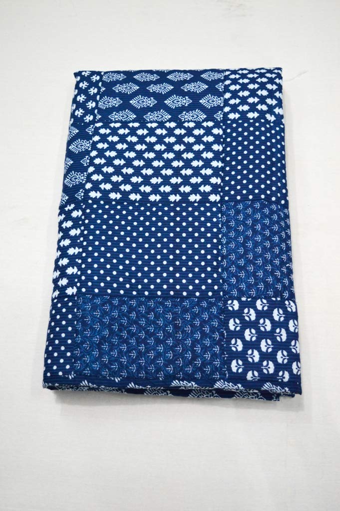 Indian Indigo Patchwork Baby Quilt - Soft Unisex Nursery Blanket for Boys & Girls | Perfect for Cribs, Strollers, Playtime & Photo Shoots