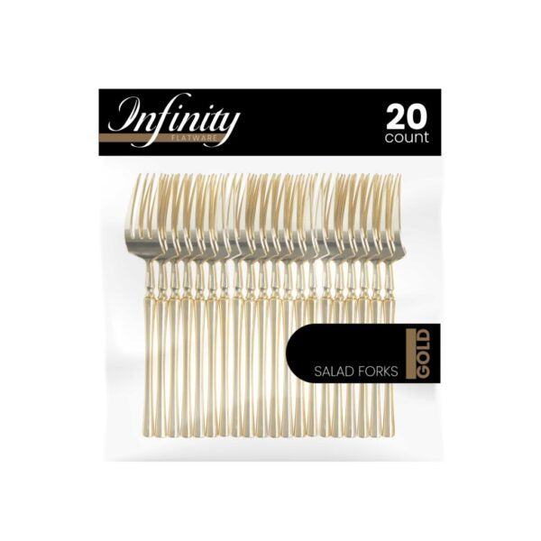 Premium 20-Piece Infinity Collection Gold Flatware Set - Elegant Stainless Steel Cutlery for Dining, Parties & Gifts