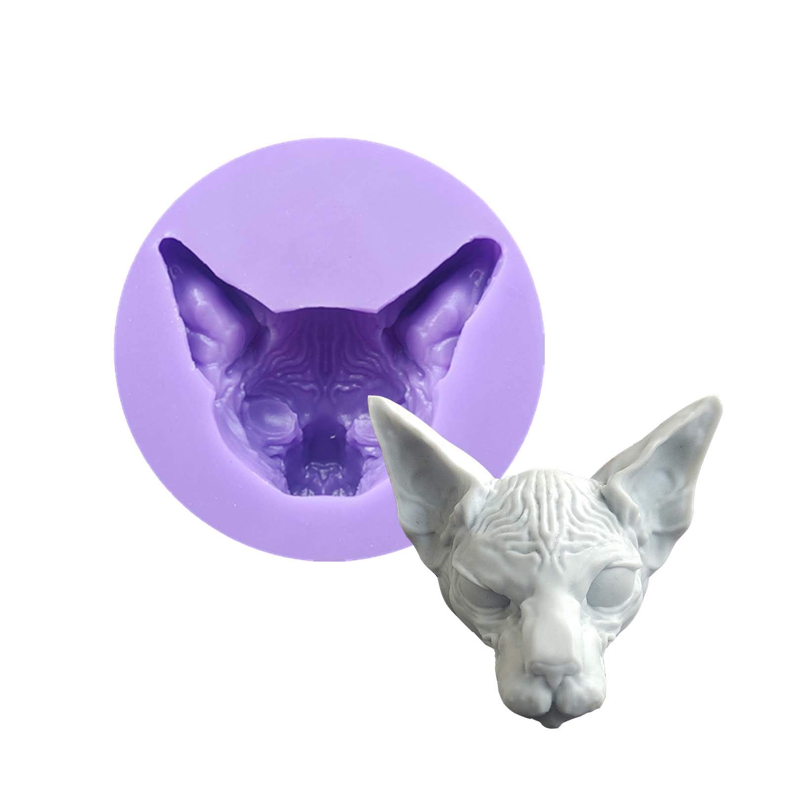 Premium Cat Fondant Silicone Molds - 3D Cat Head Chocolate & Candy Molds for Baking - Cake Decorating Tools (Style 3) - Perfect for Birthday Cakes, Cupcakes, and DIY Dessert Making