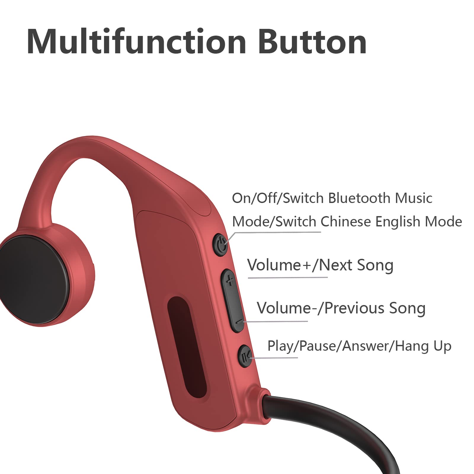 Wireless Bone Conduction Headphones with 16GB MP3 Player, IPX8 Waterproof Bluetooth Sport Headset - HD Stereo Sound, Open Ear Design for Swimming, Running, Cycling & Gym Workouts (Blue) - Perfect for Outdoor Activities & Water Sports
