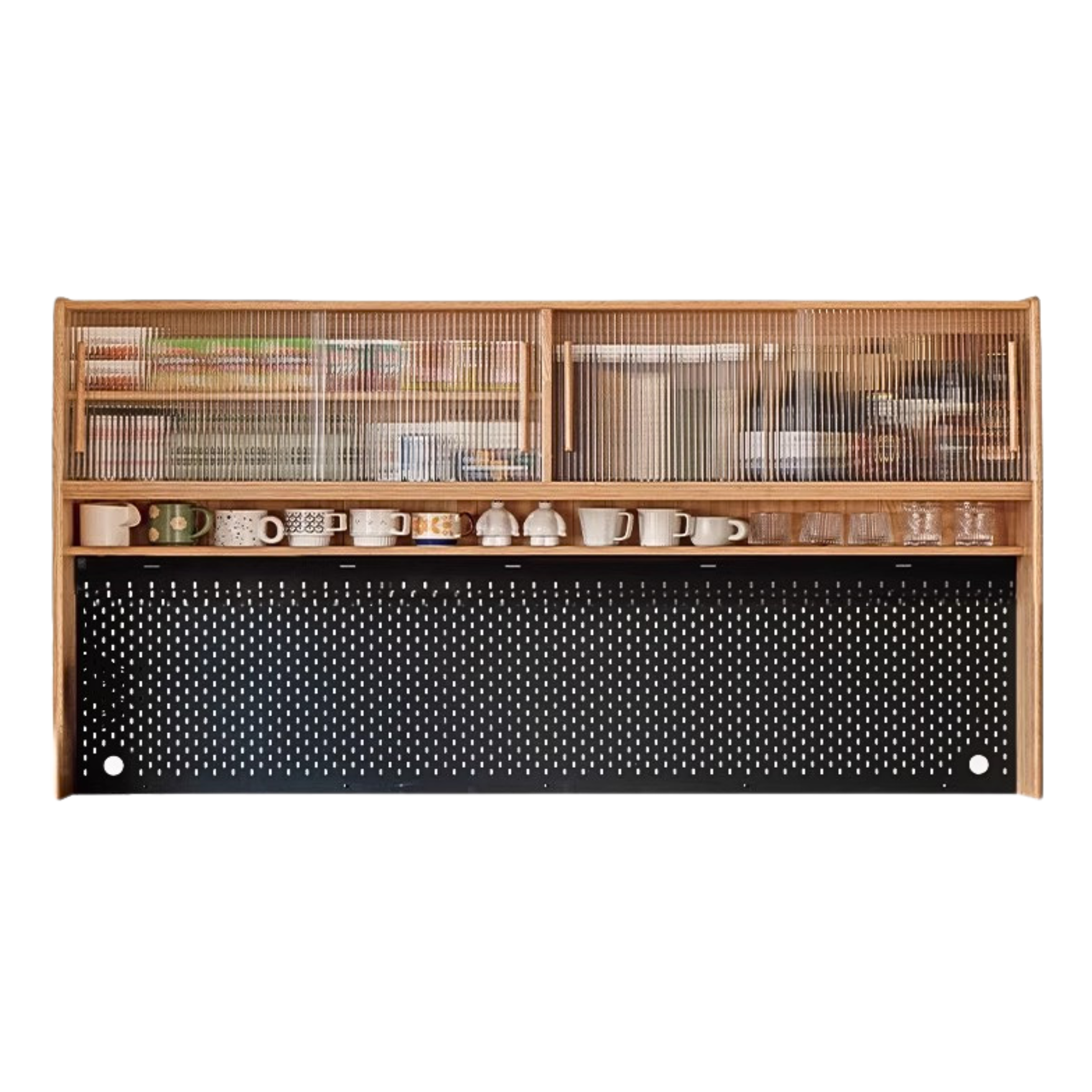 Solid Oak Wood Locker - Multi-Functional Storage Cabinet with Shelves & Drawers - Perfect for Entryway, Bedroom, or Office Organization