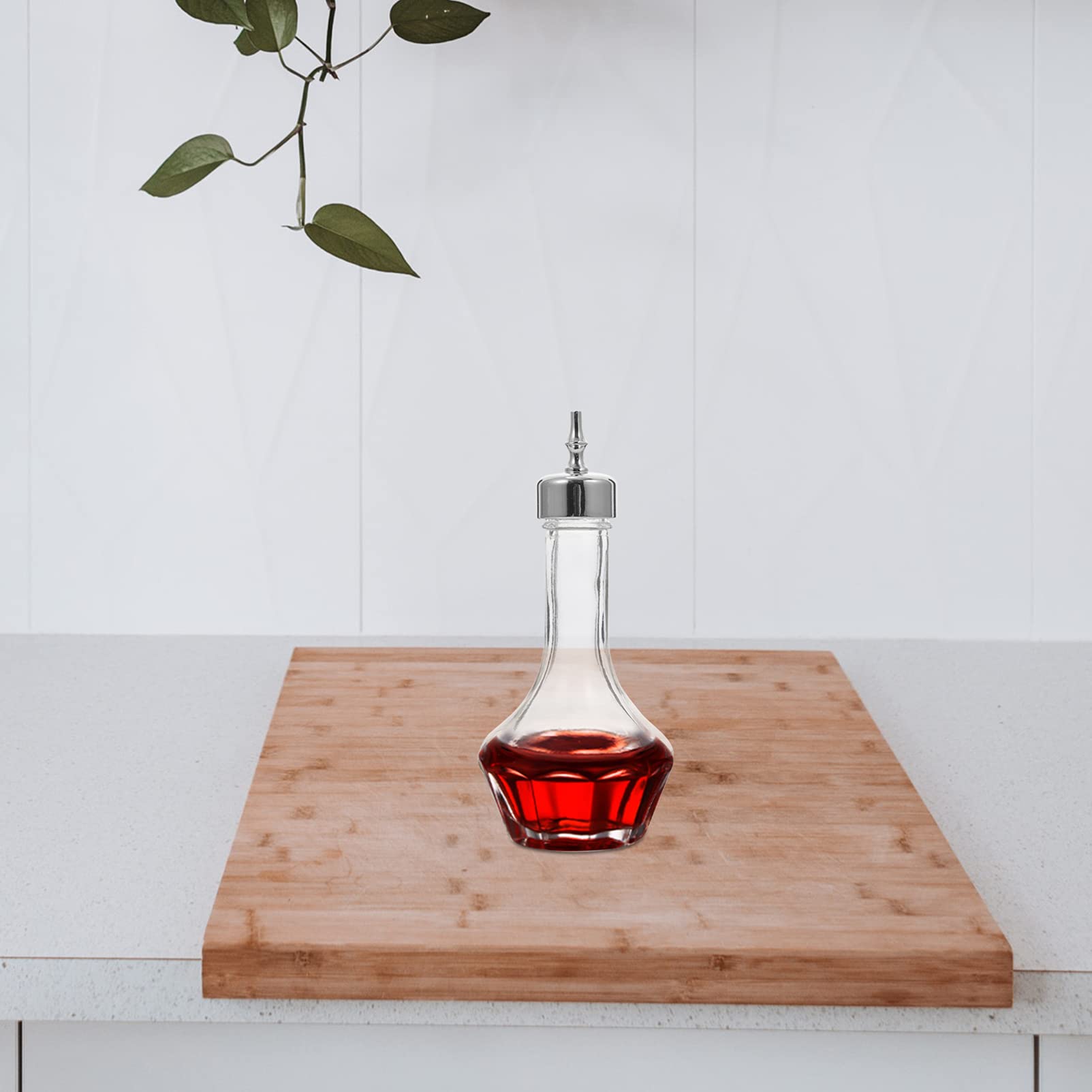 Premium Glass Bitters Bottle with Stainless Steel Dasher - Essential Bar Tool for Crafting Cocktails, Perfect for Old Fashioned, Manhattan & Home Mixology