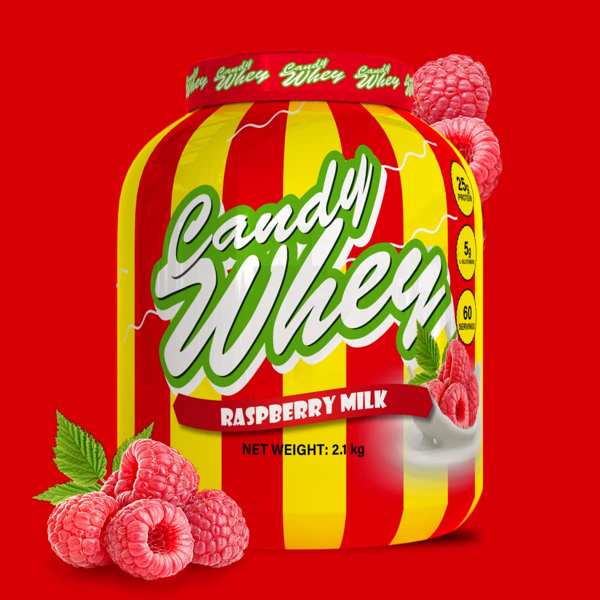 Premium Candy Whey Protein Powder 2.1kg (4.63 lbs) - Delicious Vanilla & Chocolate Flavors for Muscle Recovery & Post-Workout Shakes - Ideal for Gym, Fitness & Bodybuilding Enthusiasts