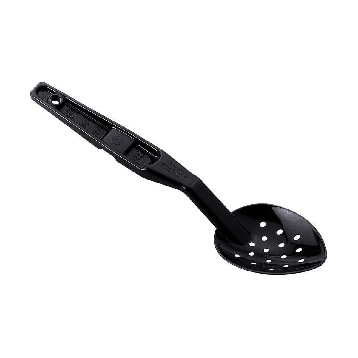 Cambro SPOP11CW110 Camwear Perforated Deli Spoon - 11 1/8 Inch Black Food Service Utensil for Deli, Salad & Catering Use
