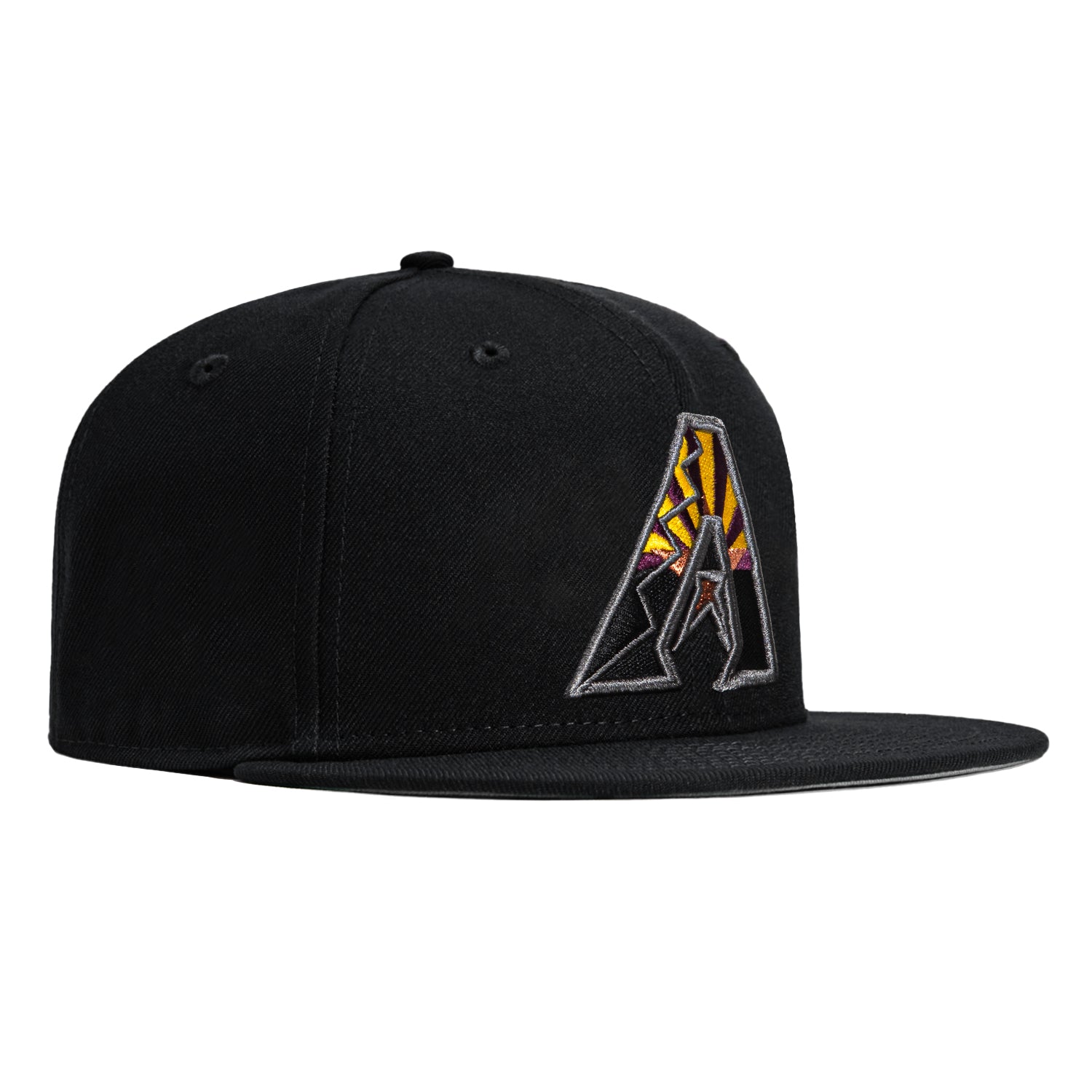 New Era 59Fifty Arizona Diamondbacks A-Flag Snapback Hat - Black | Official MLB Licensed Baseball Cap for Men & Women | Perfect for Games, Sports Events & Streetwear Fashion