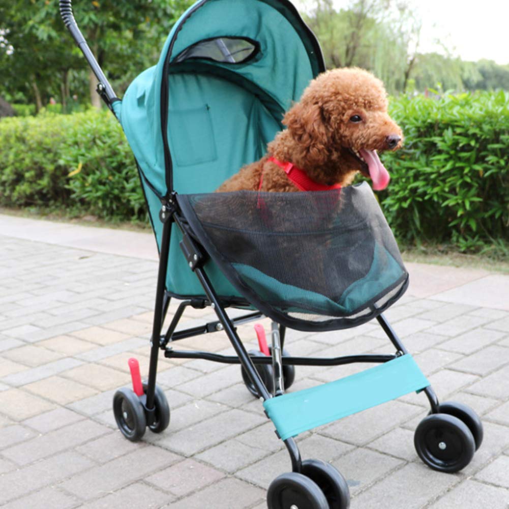 4-Wheel Pet Stroller for Cats & Dogs Up to 22Lbs - Foldable Jogger Stroller with Travel Carrier & Cage - Portable Red Stroller Cart for Walking, Jogging & Outdoor Adventures