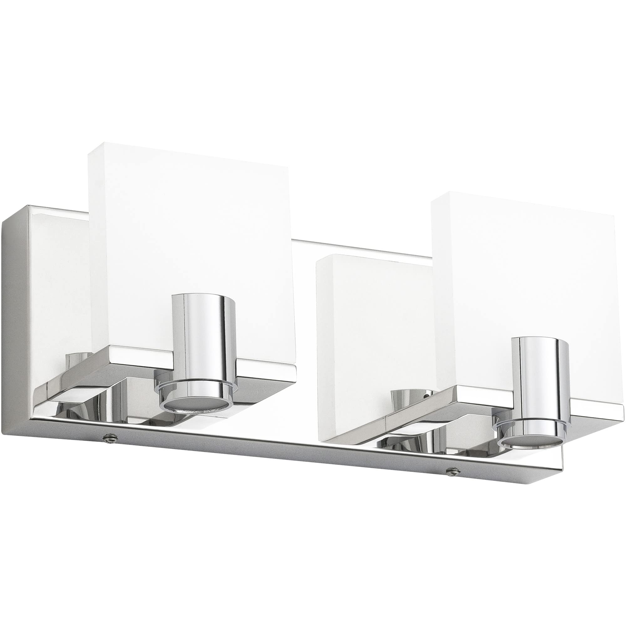Modern Dimmable LED Bathroom Vanity Light Fixture - 2 Light Chrome Wall Sconce, Adjustable Brightness, Cool White 6000K - Perfect for Bathroom, Powder Room, and Dressing Area Lighting