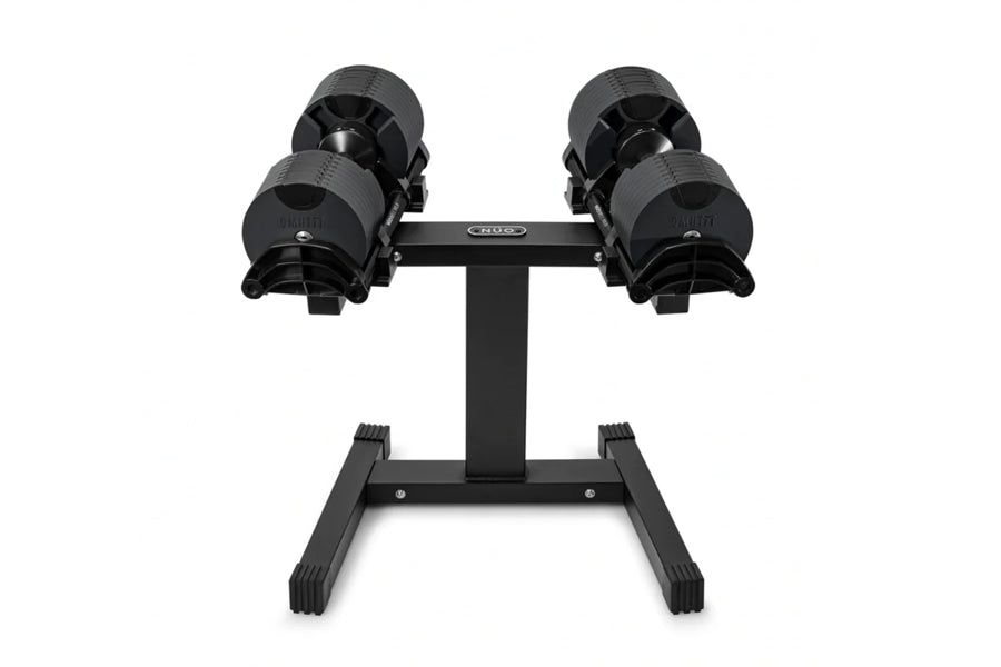 NÜOBELL Adjustable Dumbbell Stand - Single Leg Black Dumbbell Rack for Home Gym, Workout Equipment Storage - Perfect for Small Spaces & Compact Home Workouts