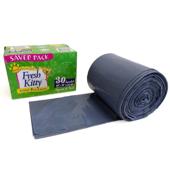 Premium Fresh Kitty Saver Pack - Extra Large Cat Litter Box Liners & Secure Ties | Odor Control, Leak Proof | Ideal for Multi-Cat Homes & Long-Lasting Use