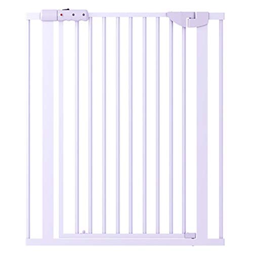 XJJUN Baby Safety Gate - Extendable Metal Pet & Child Barrier for Stairs & Doorways (White, 139-145cm Width) - Perfect for Home, Nursery & Indoor Use