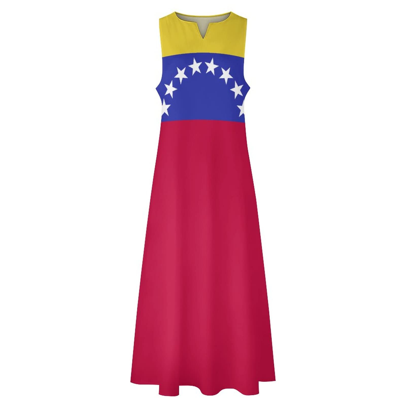 Venezuela Flag Print Women's Casual Summer Dress - Stylish & Comfortable Fashion Top for Beach, Travel & Everyday Wear